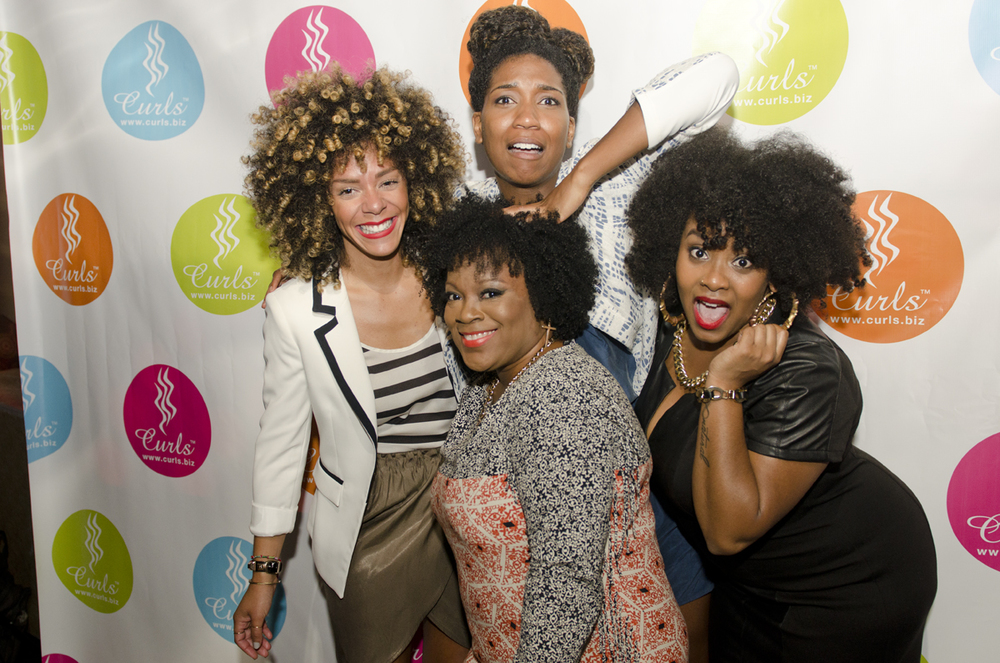 Whitney of  Naptural85 , Yolanda of  etcblogmag. com  and CURLS manager Julian Addo
