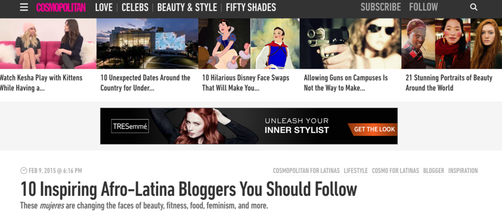 Cosmo for Latinas - 10 Inspiring Afro-Latina Bloggers